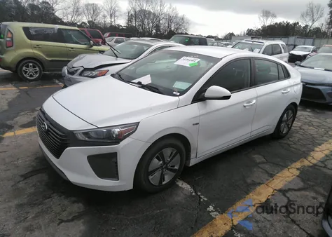 2019 Hyundai Ioniq Hybrid Blue из США, поврежденный, VIN KMHC65LC7KU175237